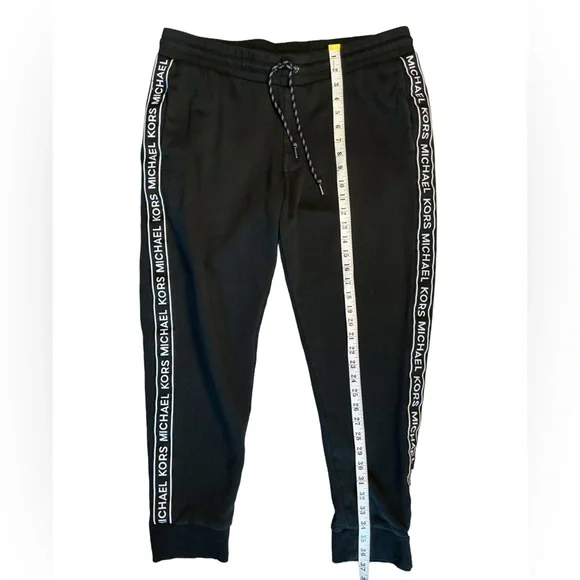 Michael Kors Black Joggers Logo Tape Sweatpants Size XL - Picture 6 of 6